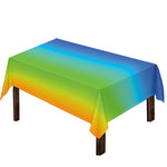 Rainbow Gradient Print Tablecloth