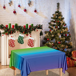 Rainbow Gradient Print Tablecloth
