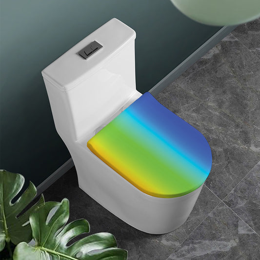 Rainbow Gradient Print Toilet Lid Cover