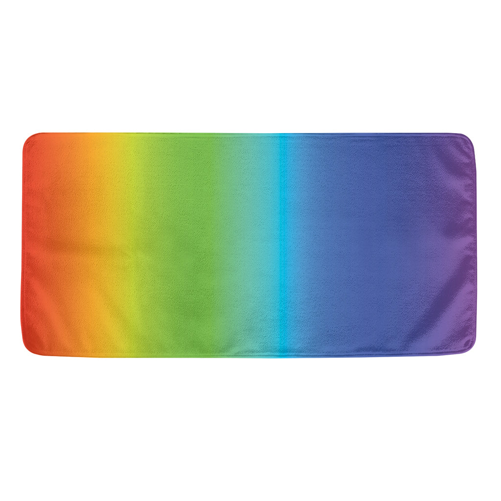 Rainbow Gradient Print Towel