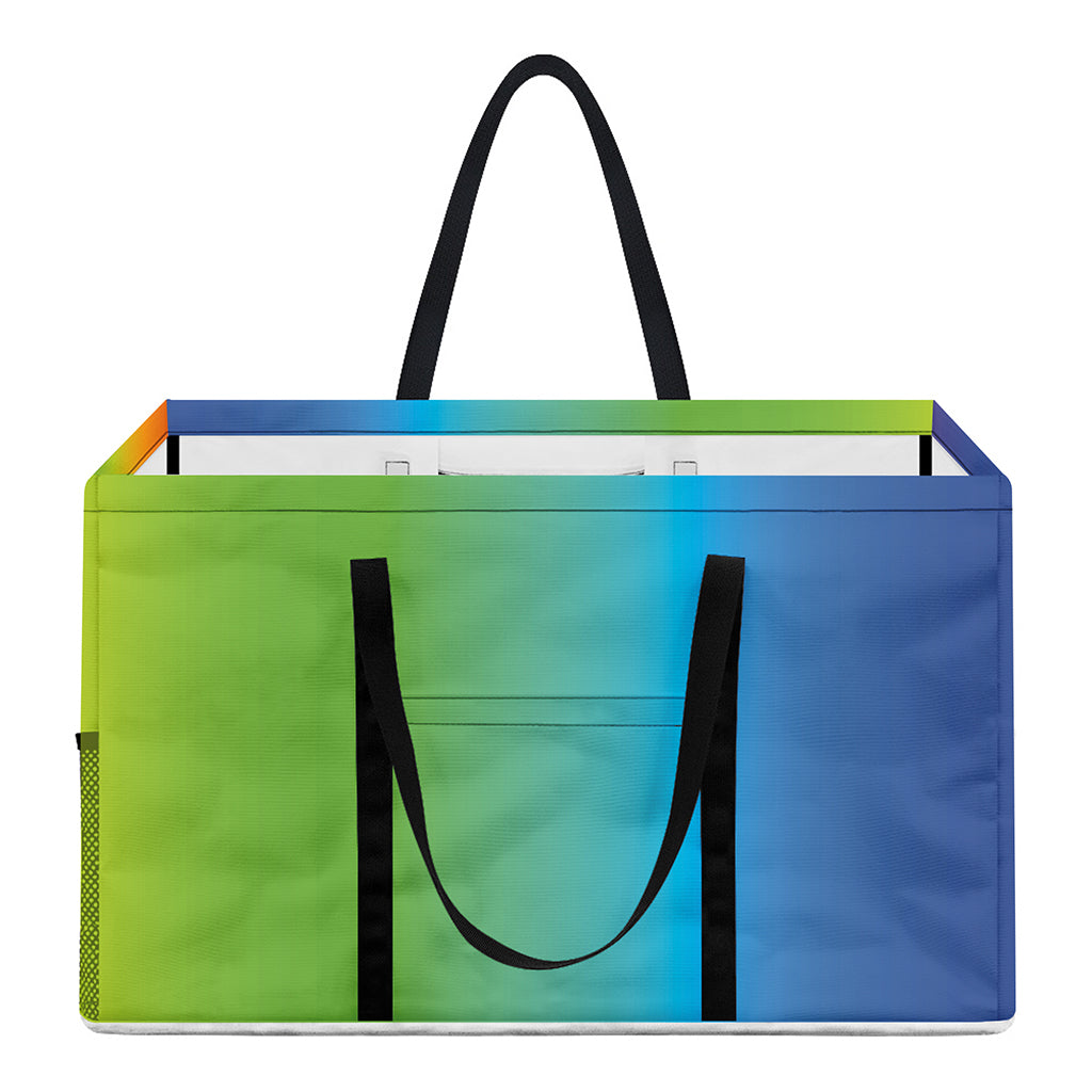 Rainbow Gradient Print Utility Tote Bag