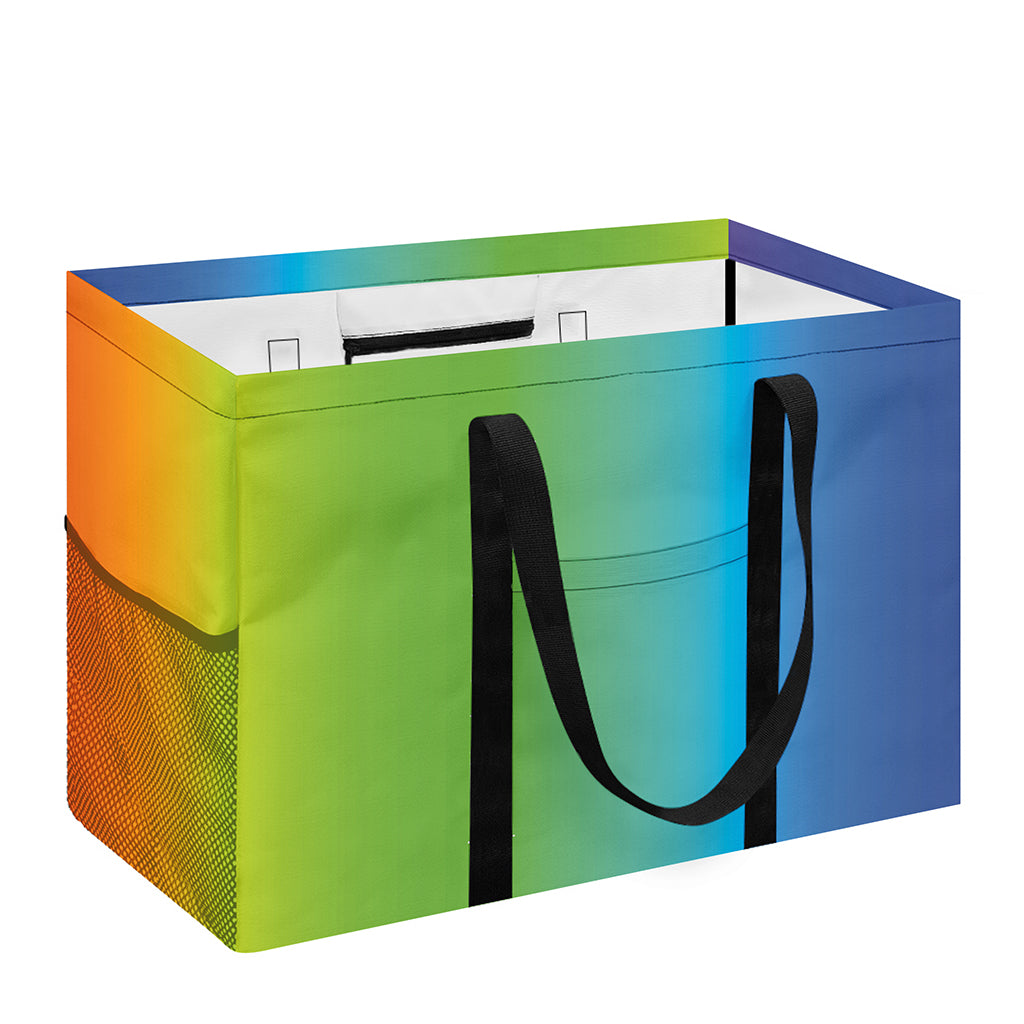 Rainbow Gradient Print Utility Tote Bag