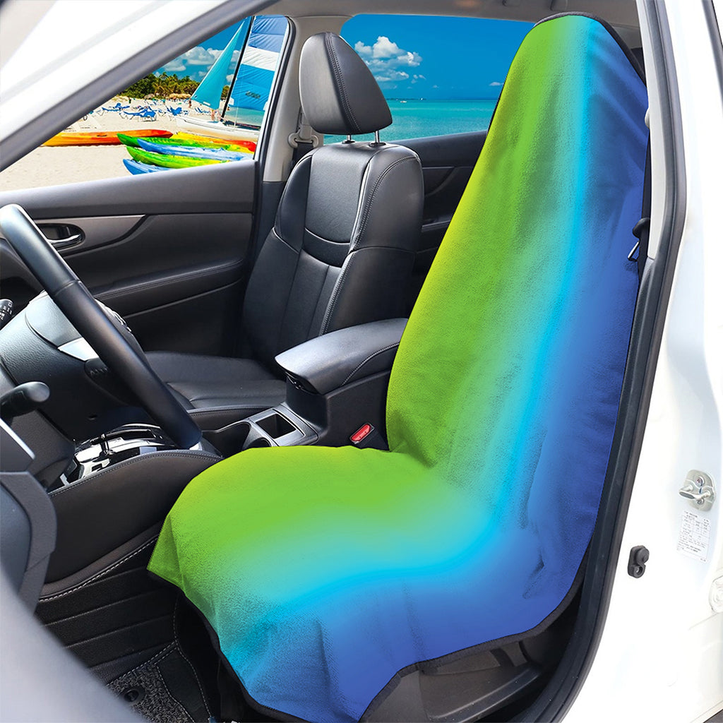Rainbow Gradient Print Waterproof Car Seat Cover