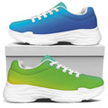 Rainbow Gradient Print White Chunky Shoes