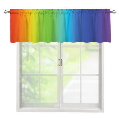 Rainbow Gradient Print Window Valance