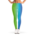 Rainbow Gradient Print Women's Leggings