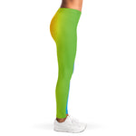 Rainbow Gradient Print Women's Leggings