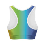 Rainbow Gradient Print Women's Sports Bra