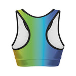 Rainbow Gradient Print Women's Sports Bra