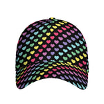 Rainbow Heart Pattern Print Baseball Cap