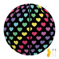 Rainbow Heart Pattern Print Basketball