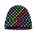 Rainbow Heart Pattern Print Beanie