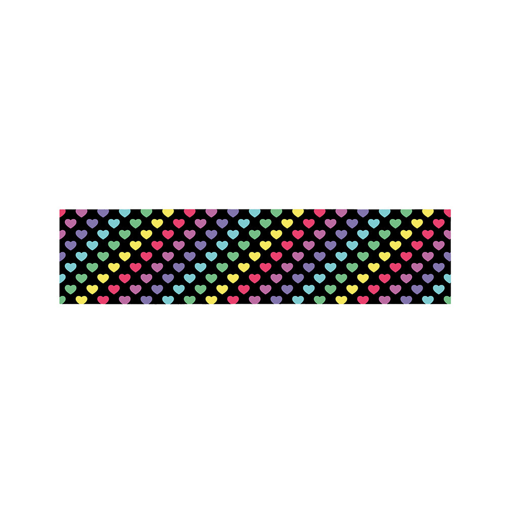 Rainbow Heart Pattern Print Bed Runner