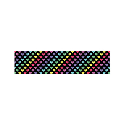 Rainbow Heart Pattern Print Bed Runner