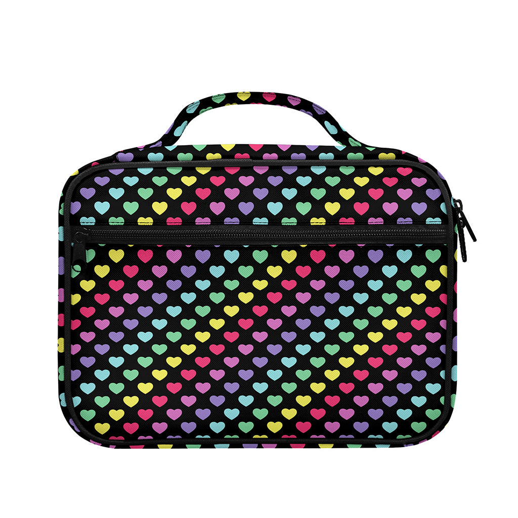 Rainbow Heart Pattern Print Briefcase Bible Bag