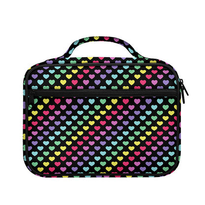 Rainbow Heart Pattern Print Briefcase Bible Bag
