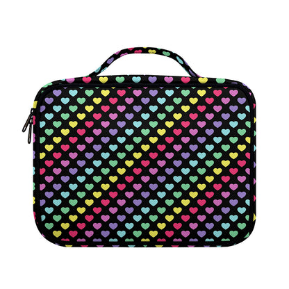 Rainbow Heart Pattern Print Briefcase Bible Bag
