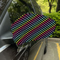 Rainbow Heart Pattern Print Car Side Mirror Covers