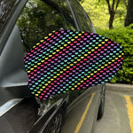 Rainbow Heart Pattern Print Car Side Mirror Covers