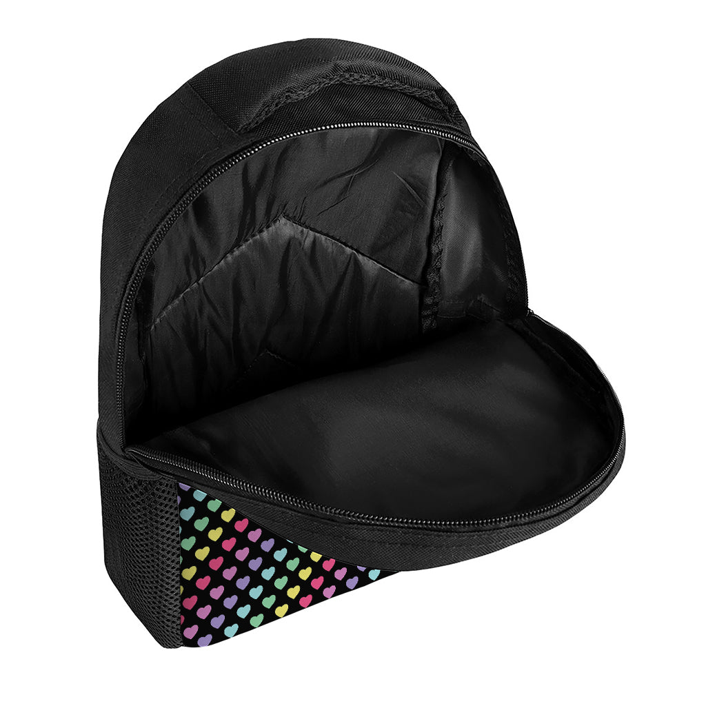 Rainbow Heart Pattern Print Casual Backpack