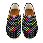 Rainbow Heart Pattern Print Casual Shoes