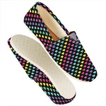 Rainbow Heart Pattern Print Casual Shoes