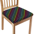 Rainbow Heart Pattern Print Chair Cushion Cover