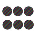 Rainbow Heart Pattern Print Coaster Set