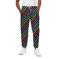 Rainbow Heart Pattern Print Cotton Sweatpants
