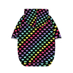 Rainbow Heart Pattern Print Dog Zip Up Hoodie