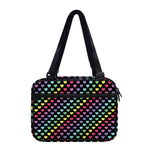 Rainbow Heart Pattern Print Double Strap Bible Bag