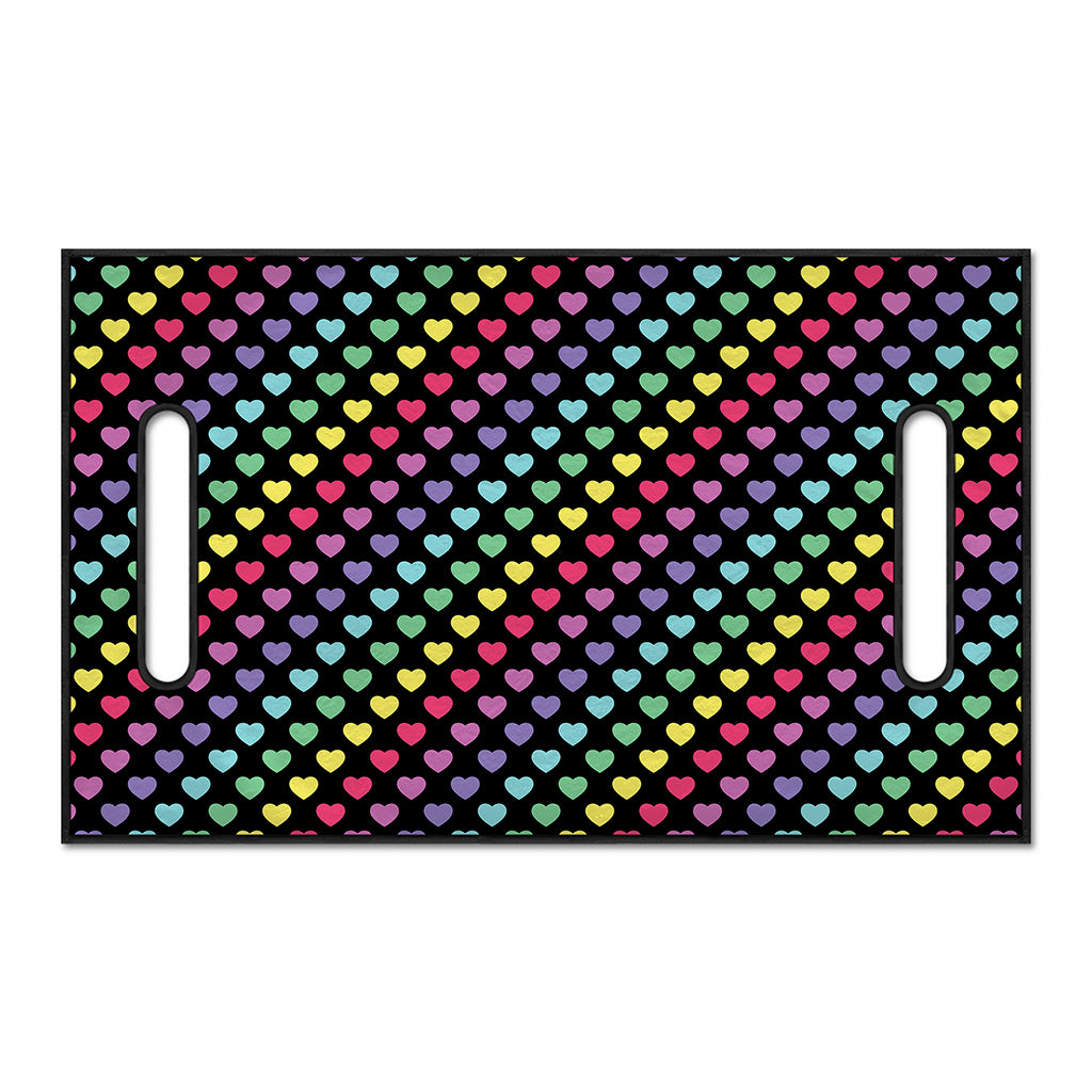 Rainbow Heart Pattern Print Golf Cart Seat Cover
