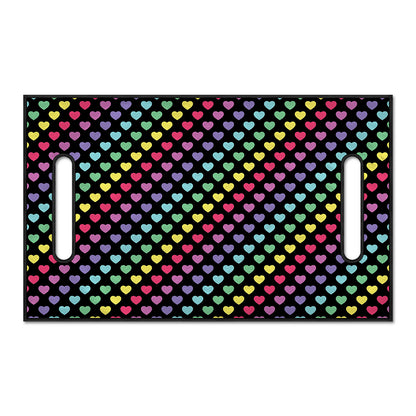 Rainbow Heart Pattern Print Golf Cart Seat Cover
