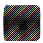 Rainbow Heart Pattern Print Hand Towel