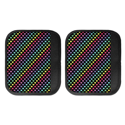Rainbow Heart Pattern Print Handle Covers