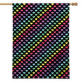 Rainbow Heart Pattern Print House Flag