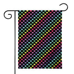Rainbow Heart Pattern Print House Flag