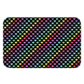Rainbow Heart Pattern Print Indoor Door Mat