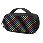 Rainbow Heart Pattern Print Insulin Cooler Travel Case