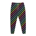 Rainbow Heart Pattern Print Jogger Pants