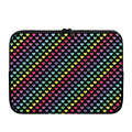 Rainbow Heart Pattern Print Laptop Sleeve
