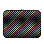 Rainbow Heart Pattern Print Laptop Sleeve