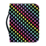 Rainbow Heart Pattern Print Leather Bible Cover
