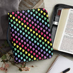 Rainbow Heart Pattern Print Leather Bible Cover