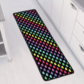 Rainbow Heart Pattern Print Long Kitchen Mat