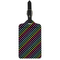 Rainbow Heart Pattern Print Luggage Tag