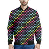 Rainbow Heart Pattern Print Men's Bomber Jacket