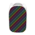 Rainbow Heart Pattern Print Mesh Laundry Hamper