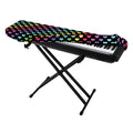 Rainbow Heart Pattern Print Piano Keyboard Cover