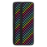 Rainbow Heart Pattern Print Refrigerator Handle Covers